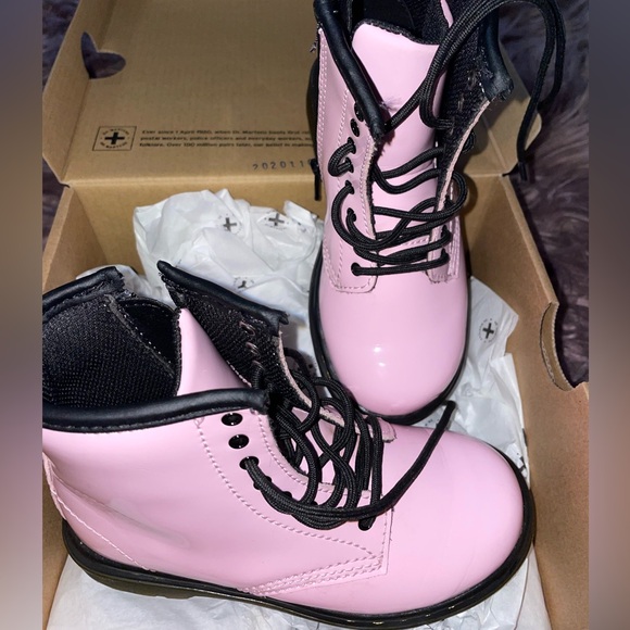 Little Girls Pink 1460 Boot - Picture 4 of 7
